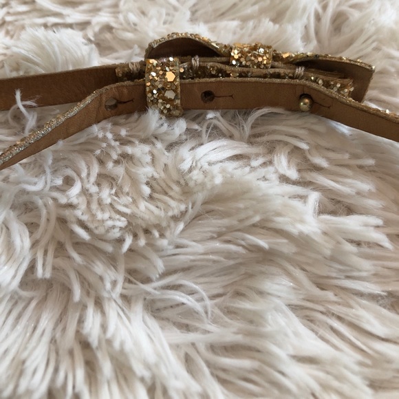 Crewcuts Gold Sparkly Bow Front Belt - Picture 4 of 5